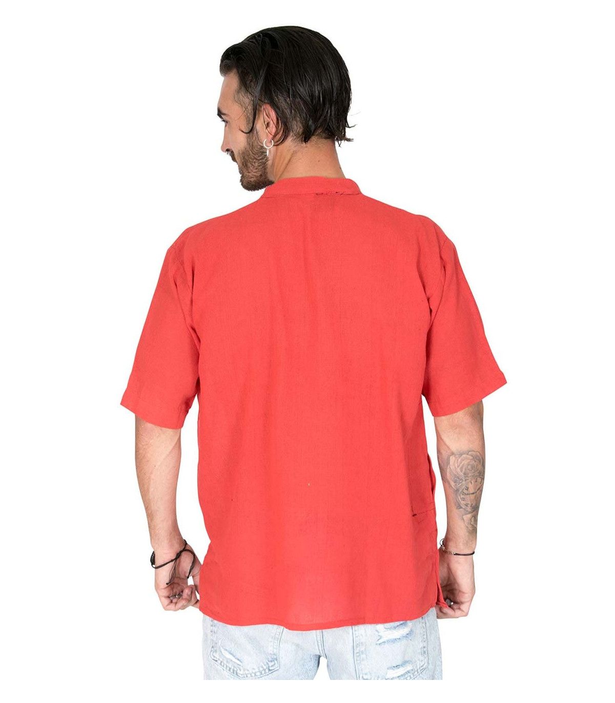 Mao collar shirt - Hippie Fashion Man