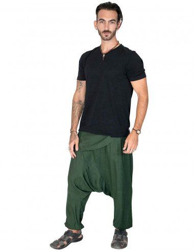 Afghan-Hosen-Taille-hinzugefügt-Mann-Hippie