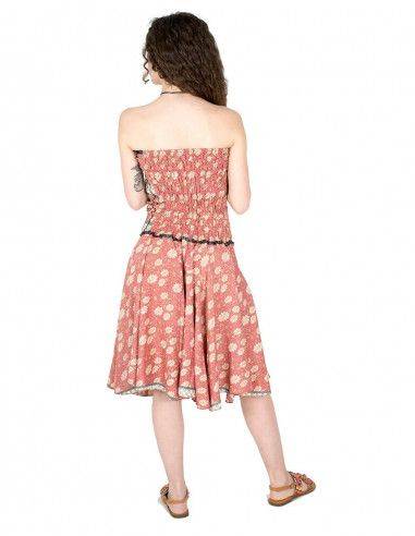 vestido-corto-strapless-rosa-atras vestido-corto-strapless-rosa-atras