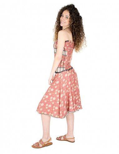 vestido-corto-strapless-rosa-perfil vestido-corto-strapless-rosa-perfil