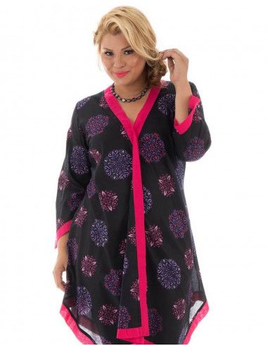 Tunica-mujer-48-60-picos-desigual-con-mangas-negra Tunica-mujer-48-60-picos-desigual-con-mangas-negra