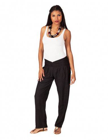 Pantalon recto cintura en pico Pantalon recto cintura en pico