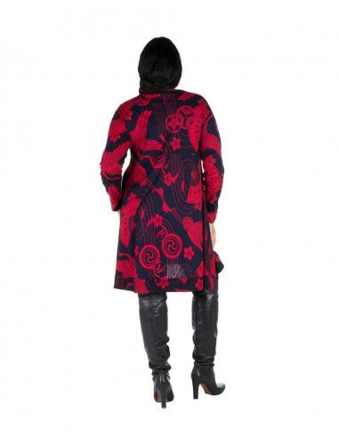 vestido-talla-grande-estampado-fenix-rojo-desigual-atras vestido-talla-grande-estampado-fenix-rojo-desigual-atras