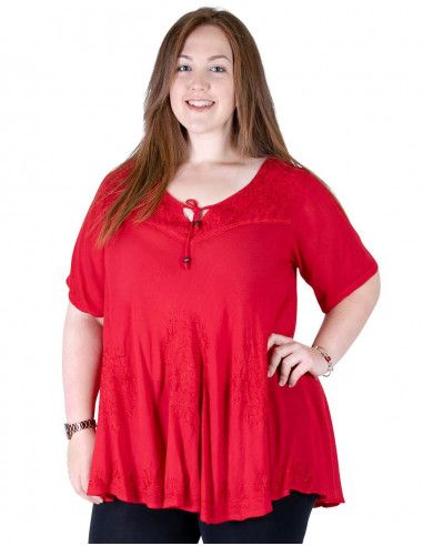 blusa-amplia-tallas-grandes-roja